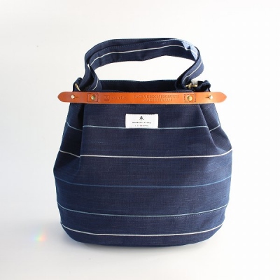 松阪木綿 (まつさかもめん) / suolo別注crop 2 - No.45 正藍染シマ柄